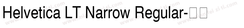 Helvetica LT Narrow Regular字体转换